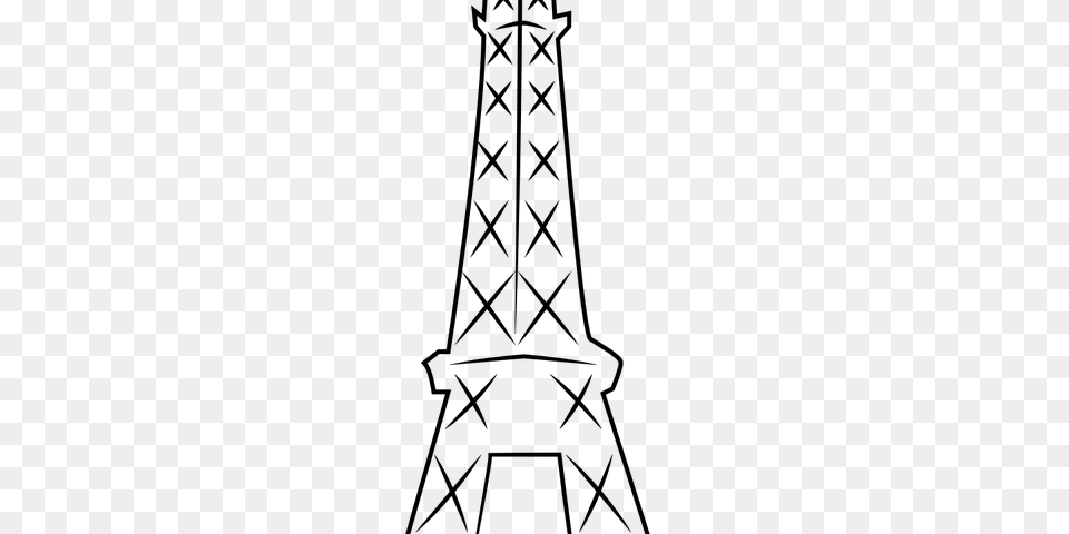 Drawn Eiffel Tower Gray Free Transparent Png
