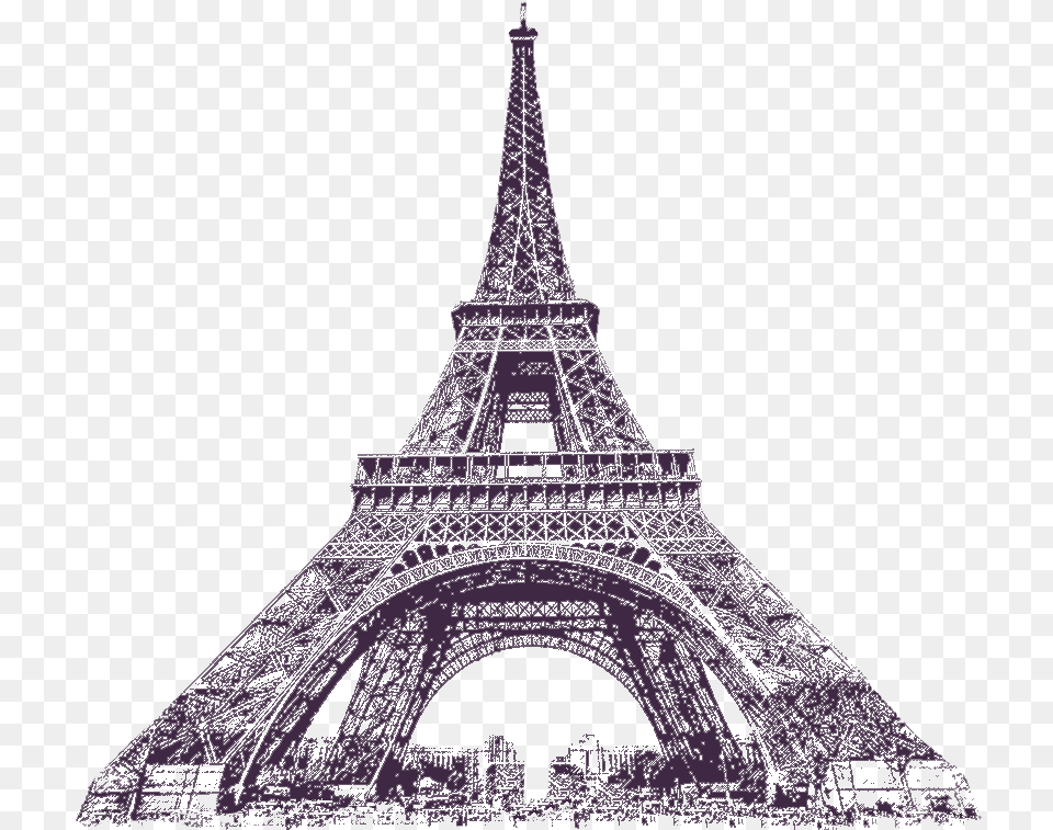 Drawn Eiffel Tower Transparent Eiffel Tower, Architecture, Building, Spire Free Png