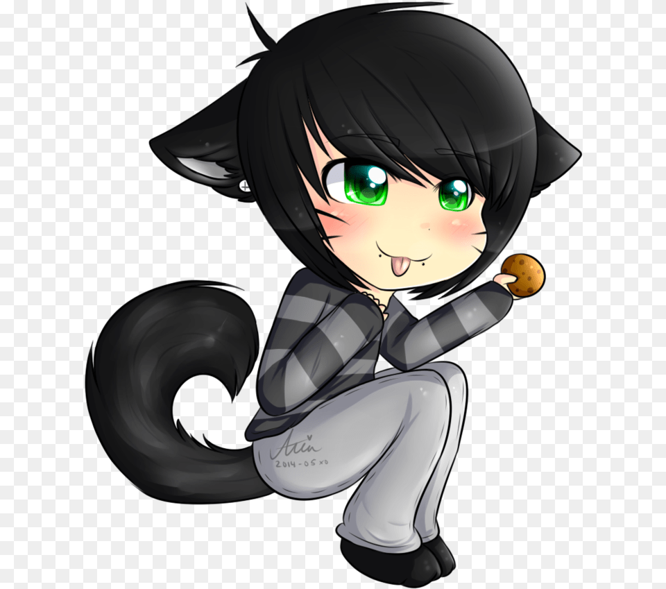 Drawn Emo Neko Cartoon, Book, Comics, Publication, Baby Png