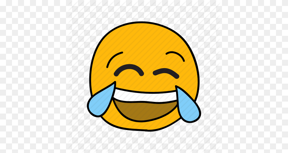 Drawn Emoji Face Hand Laughing Messenger Tears Icon, Cutlery, Fork, Spoon, Person Free Transparent Png