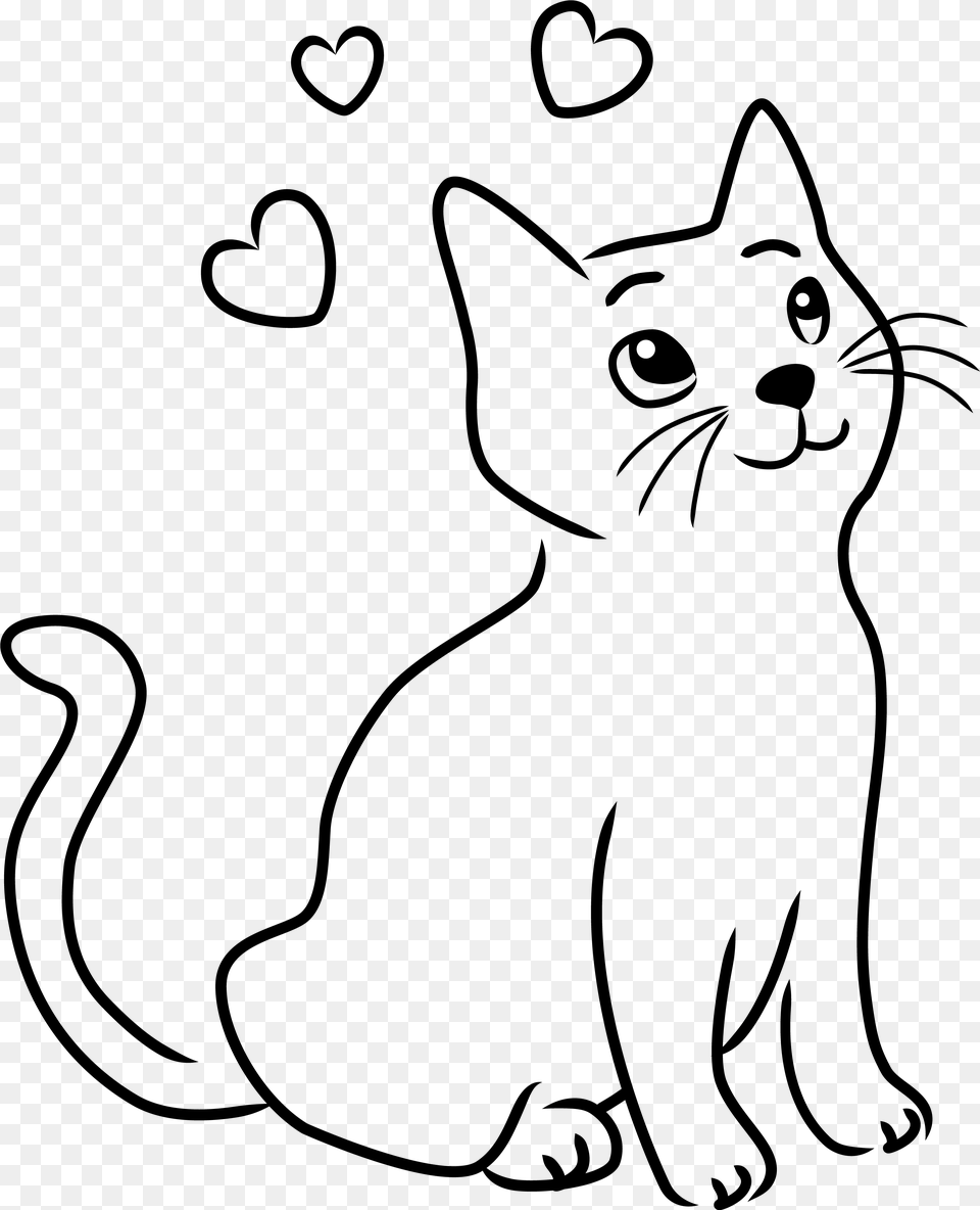 Drawn Feline Transparent Cats Picture Drawings, Nature, Night, Outdoors Png Image