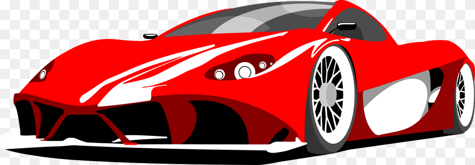 Drawn Ferrari Sports Car Ferrari, Wheel, Vehicle, Transportation, Machine Png Image