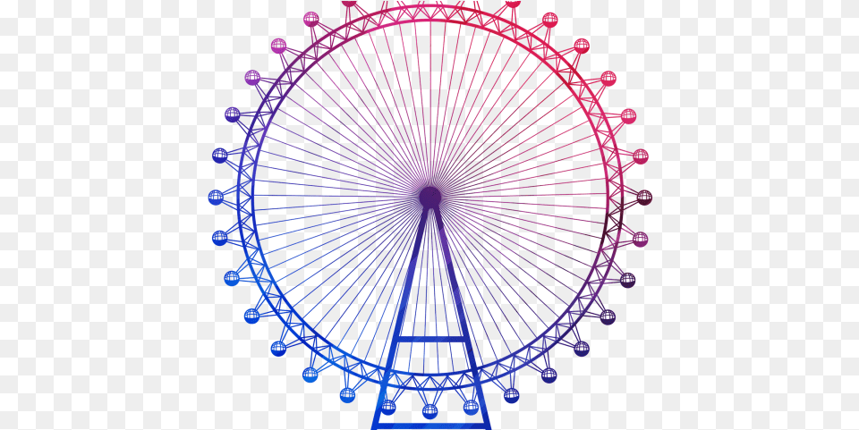 Drawn Ferris Wheel Unit Circle London Eye Vector, Pattern, Machine, Fun, Ferris Wheel Free Png Download