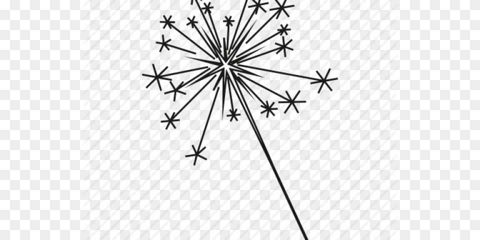 Drawn Fireworks White Transparent Black And White Sparkler Clip Art, Pattern, Outdoors, Windmill, Nature Free Png
