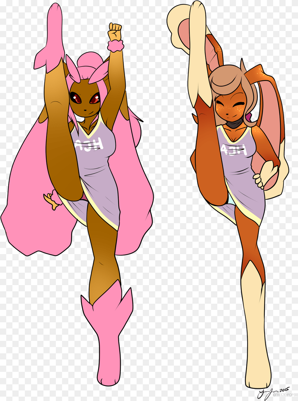 Drawn Freckles Cheerleader Lopunny Cheerleader, Dancing, Leisure Activities, Person, Adult Free Png