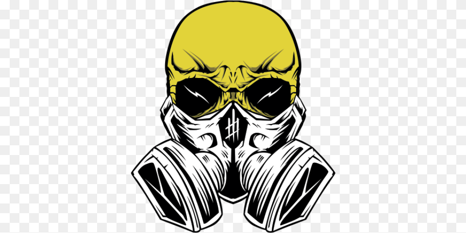 Drawn Gas Mask Toxic Skull With Gas Mask Logo, Person, Head Free Png