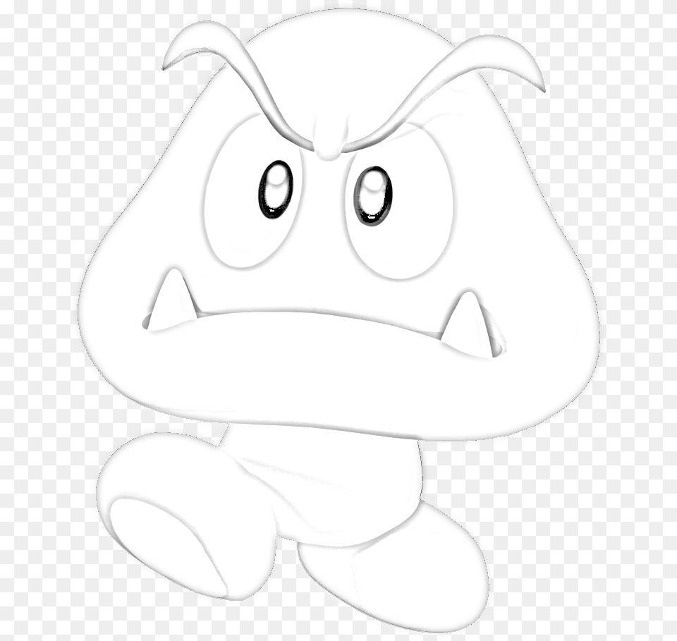 Drawn Goomba Cartoon, Plush, Toy, Art, Drawing Free Png