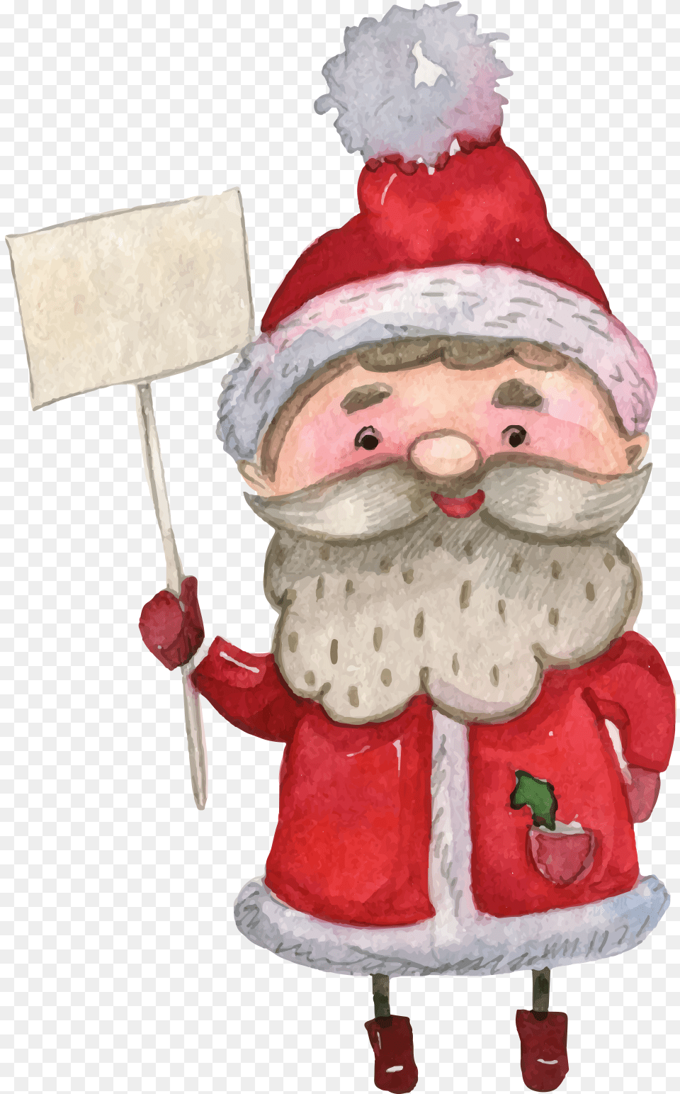 Drawn Grape Santa Claus Watercolor Santa Cartoon, Baby, Person, Winter, Outdoors Free Png Download