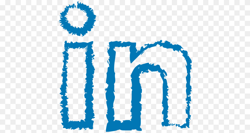 Drawn Grunge Line Linkedin Media Social Icon, Number, Symbol, Text, Person Free Transparent Png