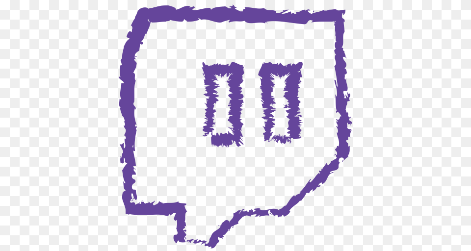 Drawn Grunge Line Media Social Twitch Icon, Purple, Person, Home Decor Free Transparent Png