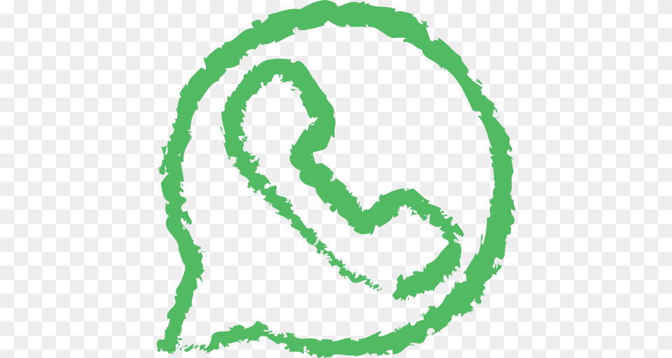 Drawn Grunge Line Media Social Whatsapp Icon, Person, Green Png Image