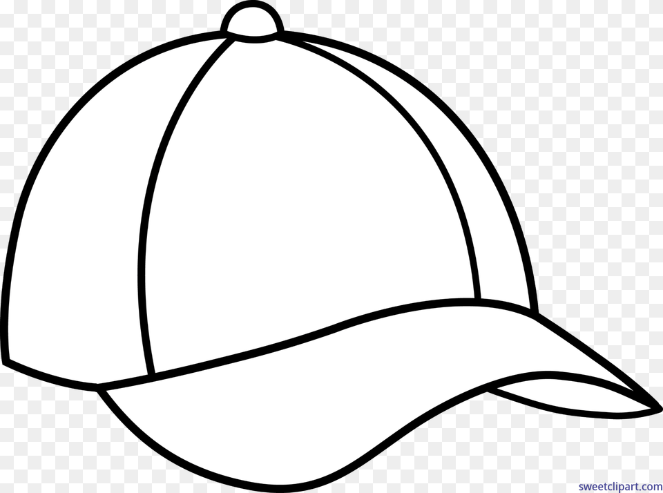 Drawn Hat Baseball Hat Cap Black And White, Baseball Cap, Clothing Free Transparent Png