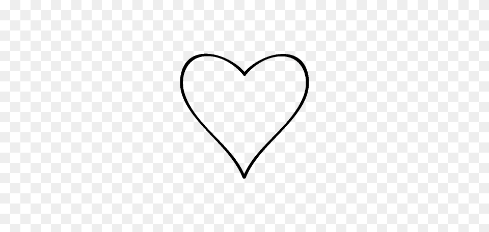 Drawn Heart Doodle, Gray Free Transparent Png