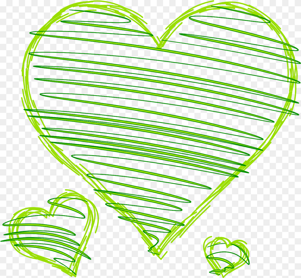 Drawn Heart Heart Green Balloons Free Png Download