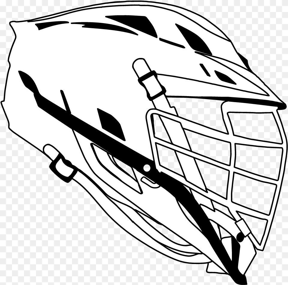 Drawn Helmet Basic Lacrosse Helmet Clipart, Crash Helmet, Stencil, American Football, Football Free Png