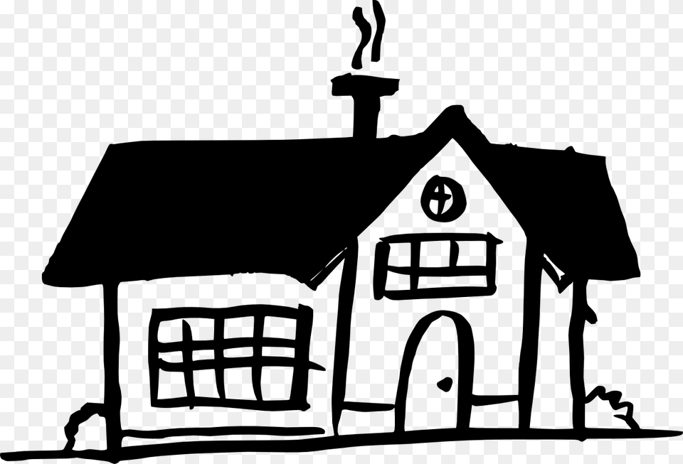 Drawn House Cartoon Flower, Architecture, Building, Bus Stop, Countryside Free Png