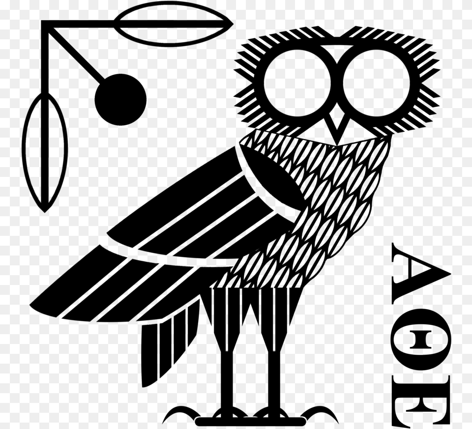 Drawn Illuminati Owl Owl Of Minerva Art, Gray Png Image
