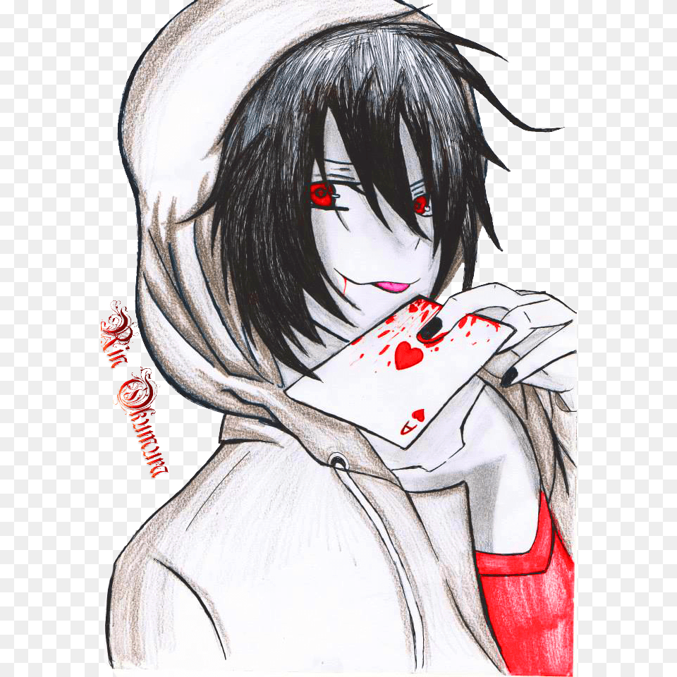 Drawn Jeff The Killer Anime Jeff The Killer Anime Style, Adult, Publication, Person, Female Png