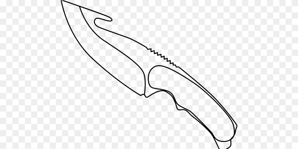 Drawn Knife Karambit Cs Go Knife Model, Gray Png Image