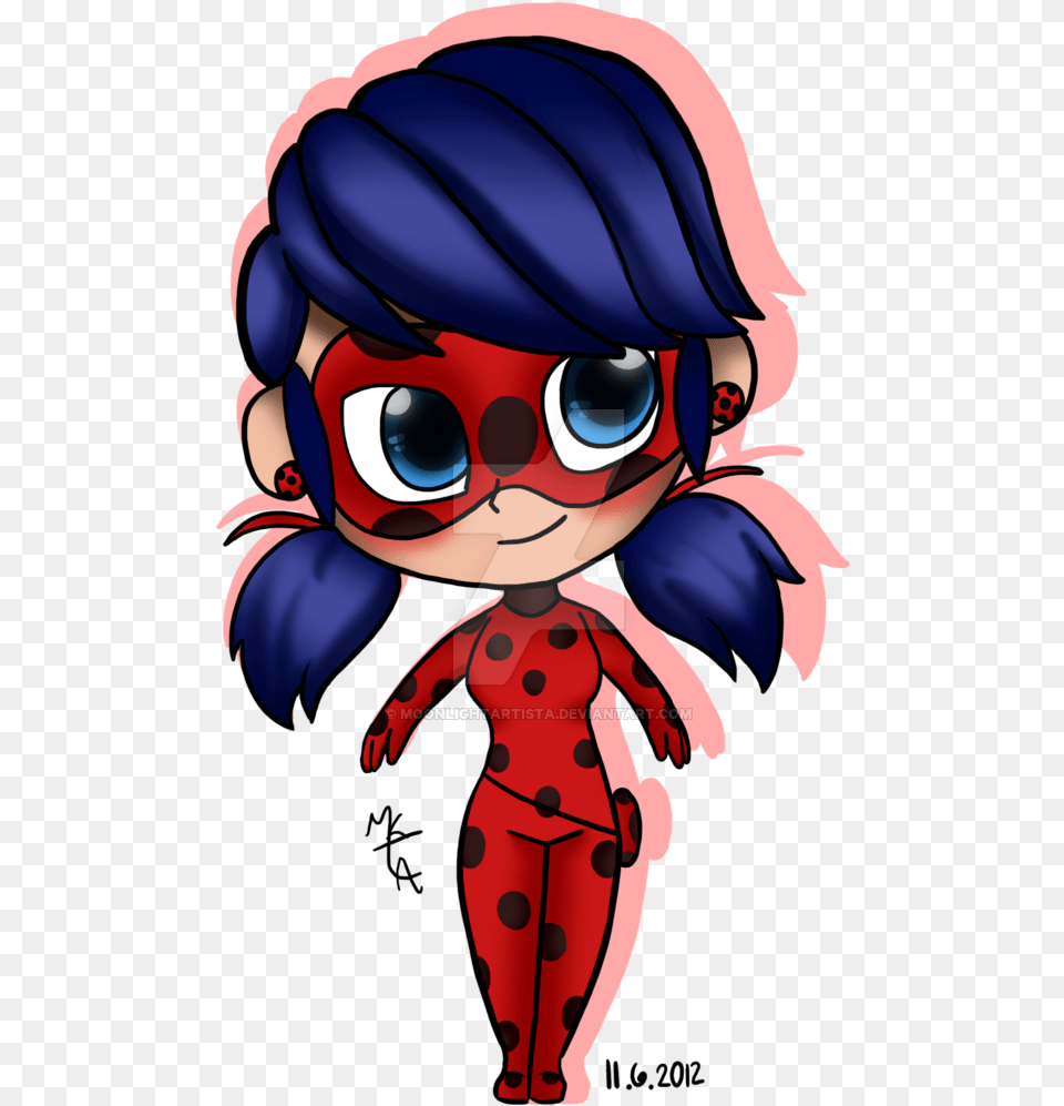 Drawn Ladybug Chibi Miraculous Ladybug Chibi Ladybug, Book, Comics, Publication, Baby Free Png