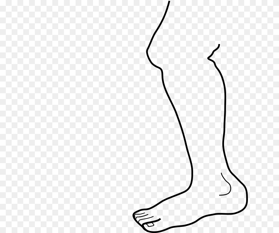 Drawn Legs Outline, Gray Png