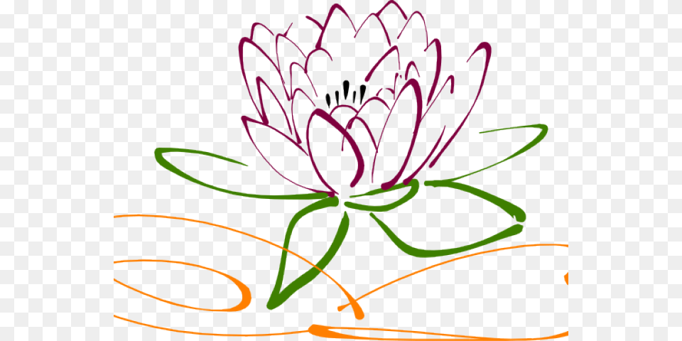 Drawn Lotus Vector Lotus Flower Drawing Free, Plant, Purple Png