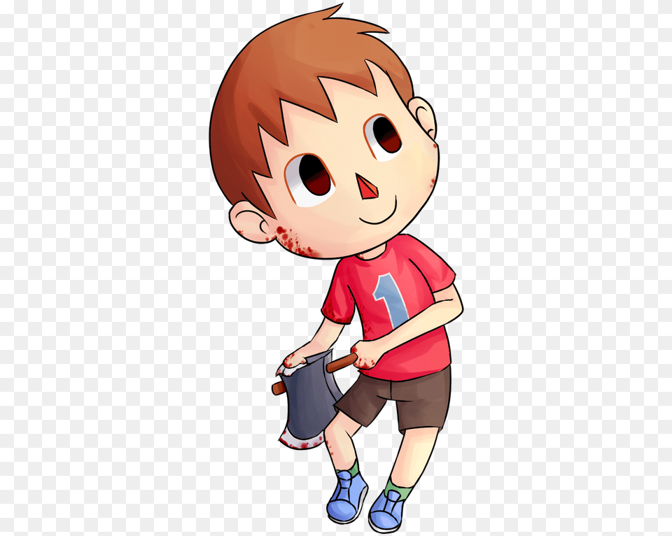 Drawn Mario Animal Crossing Villager Chibi Villager, Book, Comics, Publication, Baby Png