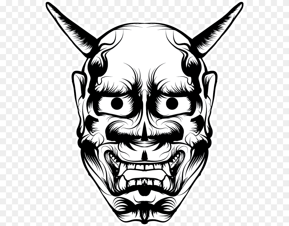 Drawn Mask Horse Hannya Mask Illustration, Stencil, Baby, Person, Art Free Transparent Png