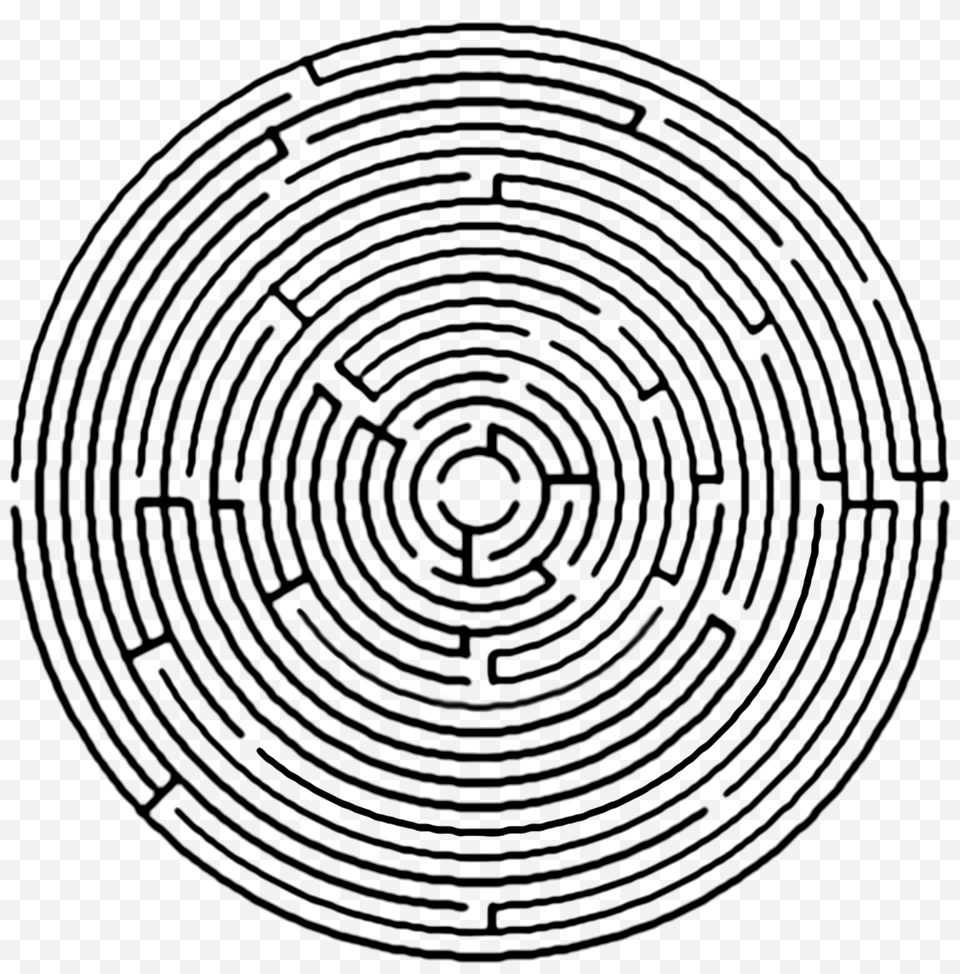 Drawn Maze Circle Circular Maze Png