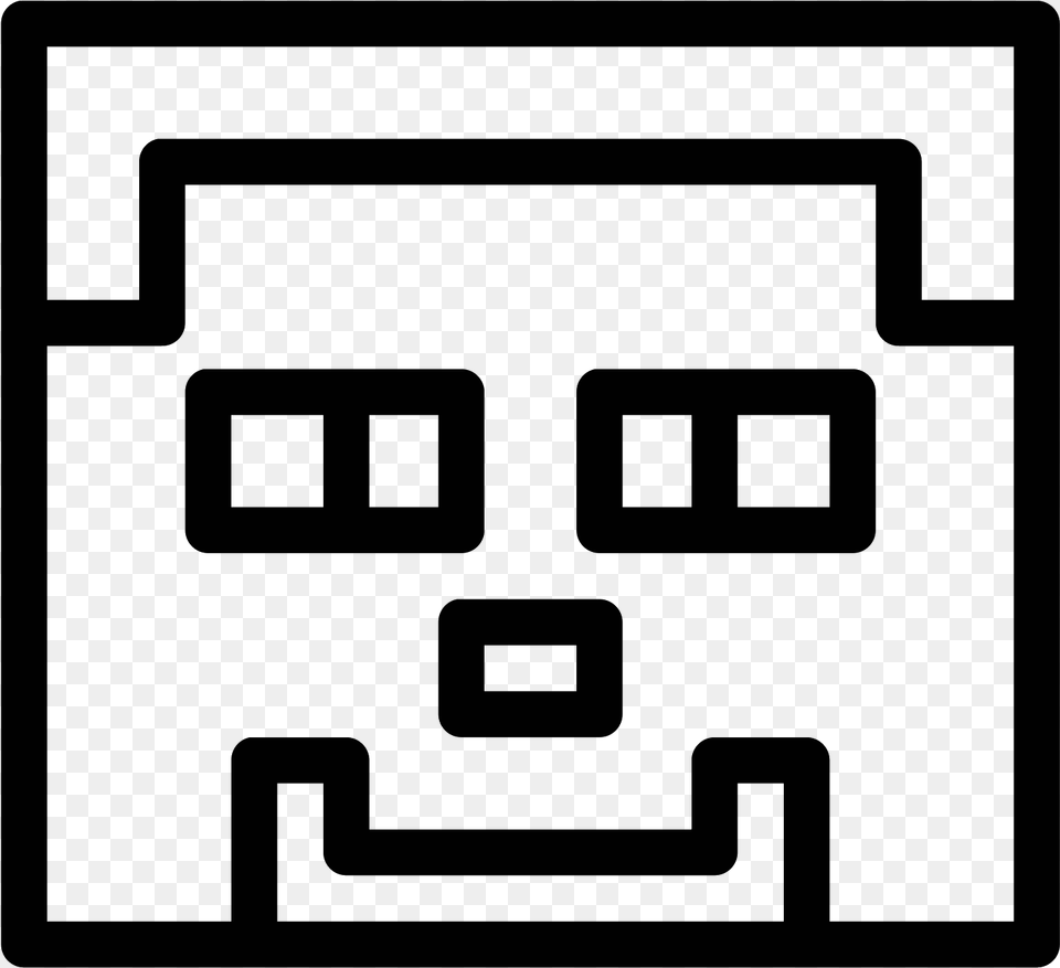 Drawn Minecraft Black And White Black And White Minecraft Clipart, Gray Png Image