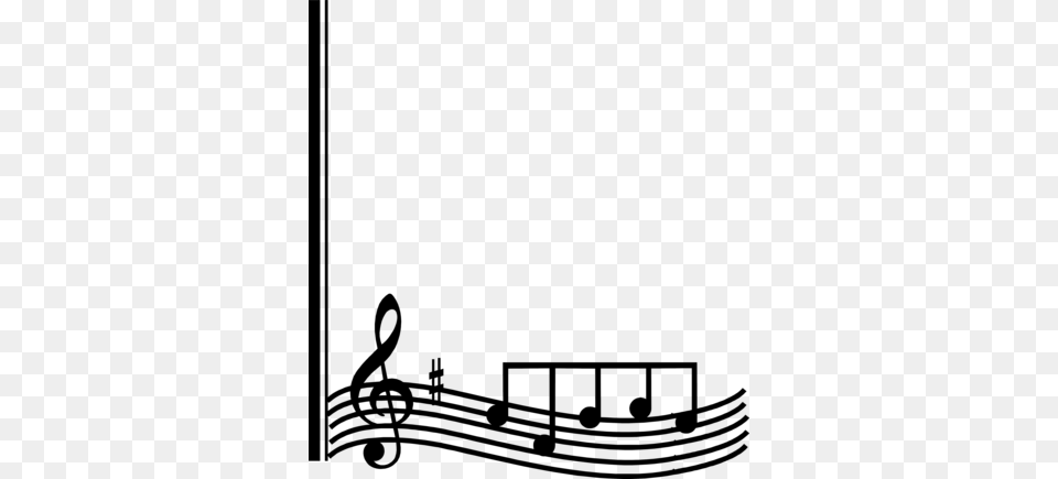 Drawn Music Notes Clipart Transparent, Gray Png Image