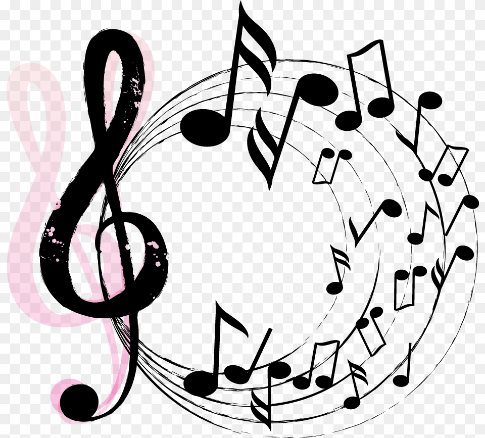 Drawn Music Notes Transparent Background Clip Art Musical Notes On Transparent Background, Alphabet, Ampersand, Symbol, Text Free Png Download