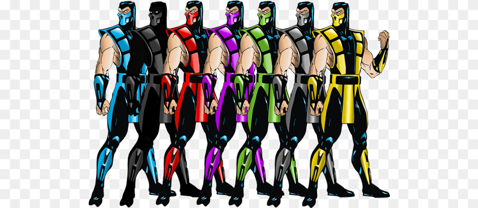 Drawn Ninja Scorpion Sub Zero Disfraz Scorpion Mortal Kombat, Person, People, Adult, Man Png Image