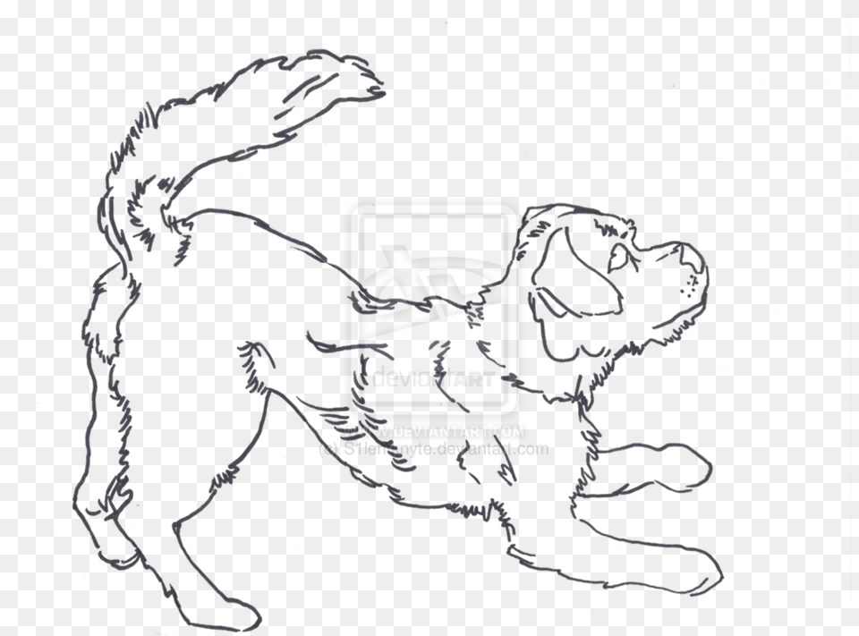 Drawn Pice Dog Contour Line Drawing Of Dog, Sticker, Person, Outdoors, Electronics Png