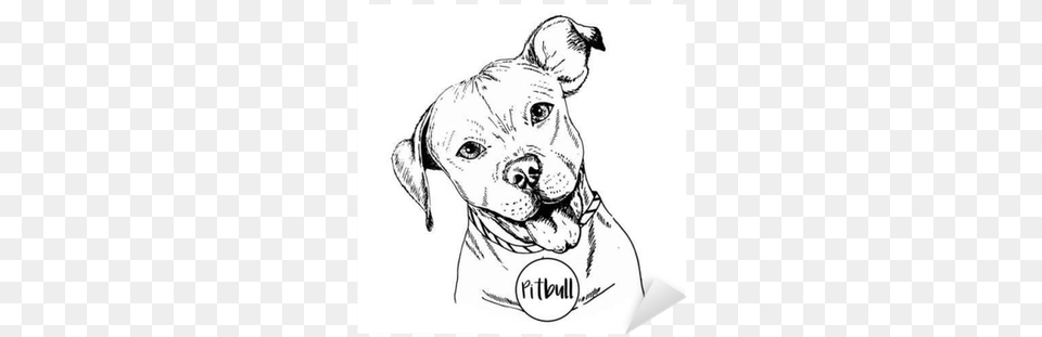 Drawn Pitbull Love My Pitbull, Art, Animal, Bulldog, Canine Png Image