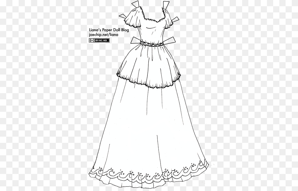 Drawn Princess Dress Drawing Of A Princess Dress, Wedding Gown, Clothing, Wedding, Fashion Free Png Download