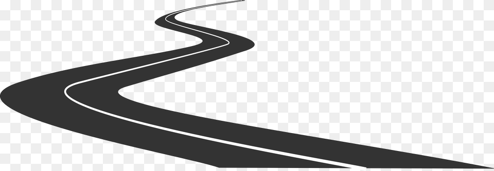 Drawn Roadway Black And White, Path, Road, Tarmac, Freeway Png Image