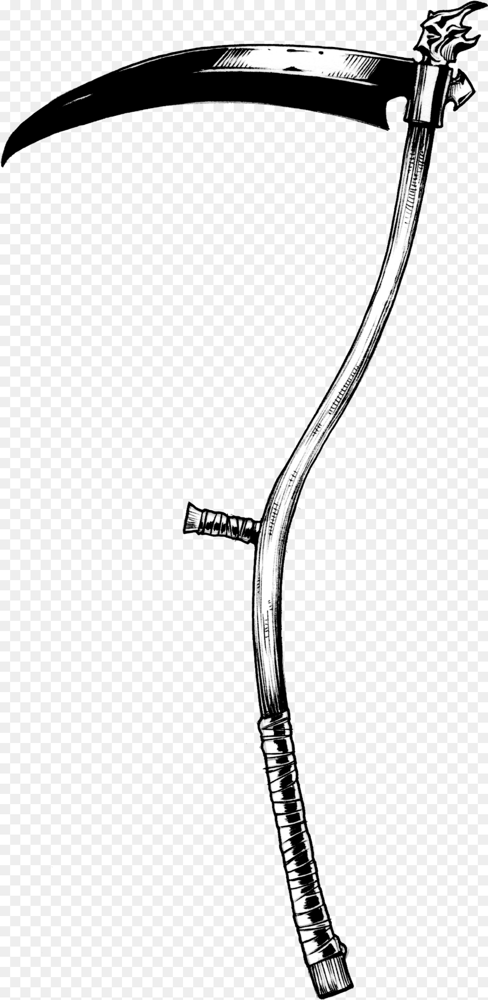 Drawn Scythe Crazy Reaper Sickle, Sword, Weapon, Blade, Dagger Png Image