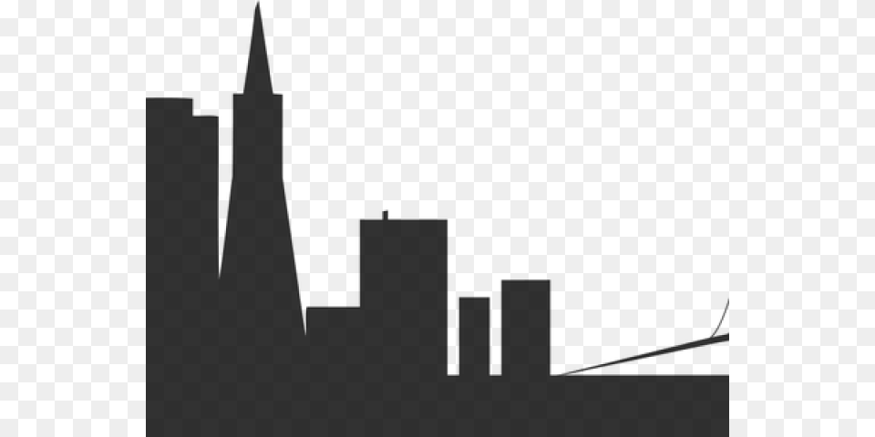 Drawn Skyscraper Vector Silhouette, Gray Free Png