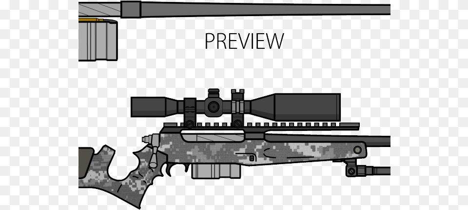 Drawn Sniper Design Draw A Sniper Rifle, Firearm, Gun, Weapon Png Image