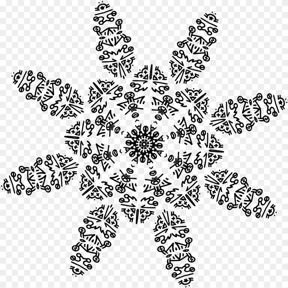 Drawn Snowflake Tumblr Black And White Transparent, Lighting, Nature, Night, Outdoors Png