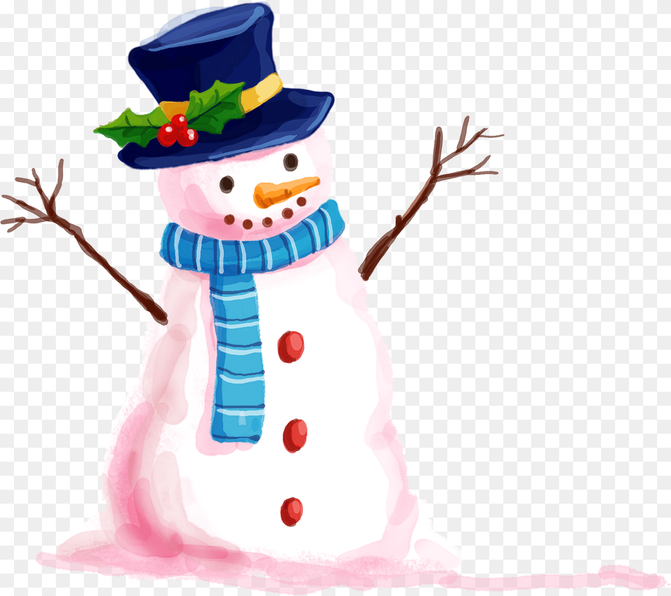 Drawn Snowman Winter Snowman, Nature, Outdoors, Snow Free Png Download