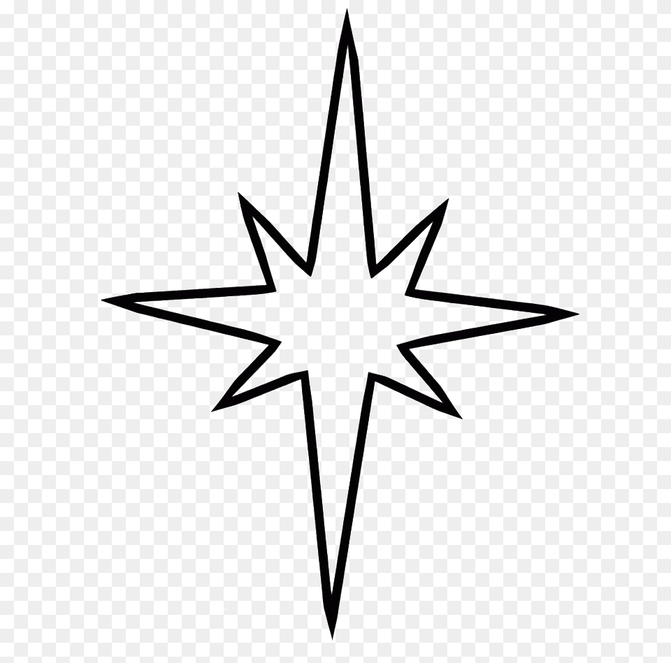 Drawn Stare Nativity Star, Star Symbol, Symbol, Cross Free Png Download
