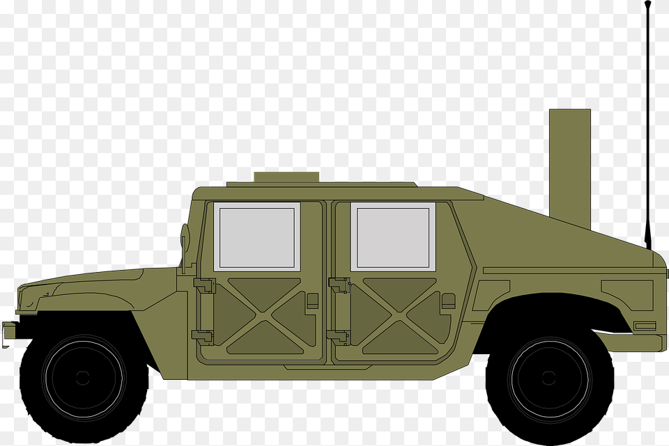 Drawn Tank Humvee Military Humvee Clipart, Transportation, Vehicle, Machine, Wheel Free Transparent Png