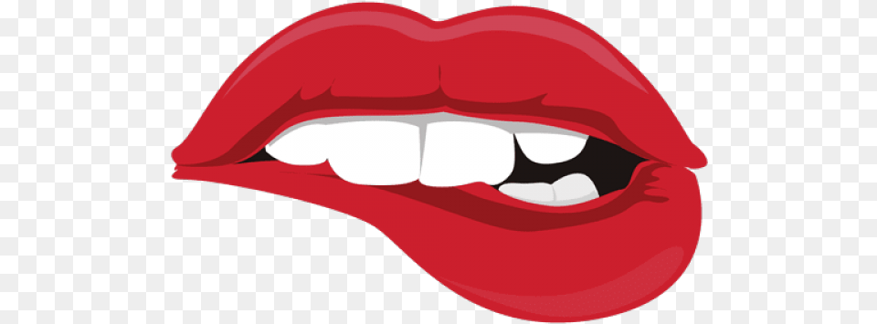 Drawn Tongue Lip Bite Lip Bite, Body Part, Mouth, Person, Teeth Free Transparent Png