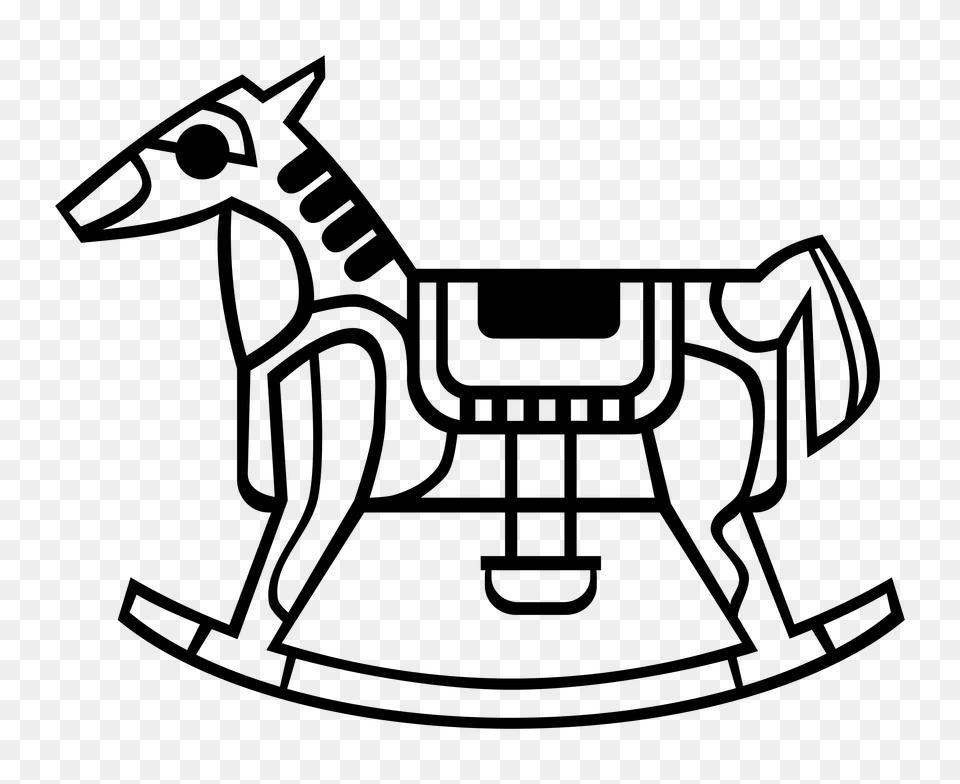 Drawn Toy Horse Clip Art, Gray Free Transparent Png