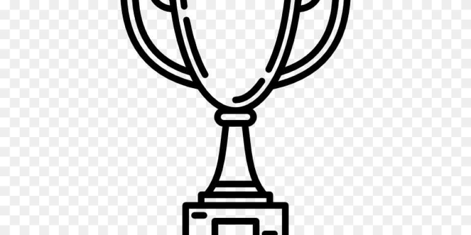 Drawn Trophy Big Soccer, Gray Png