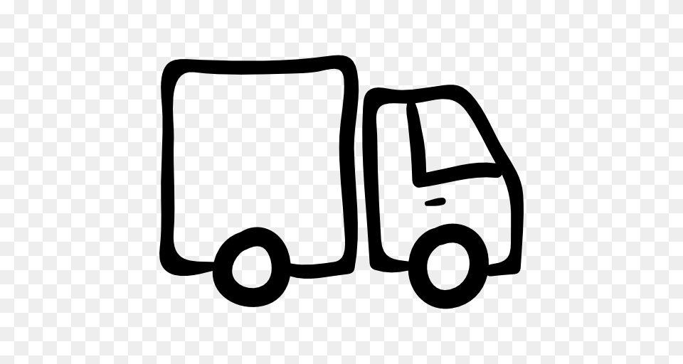 Drawn Truck Hand Drawn, Vehicle, Van, Transportation, Moving Van Png