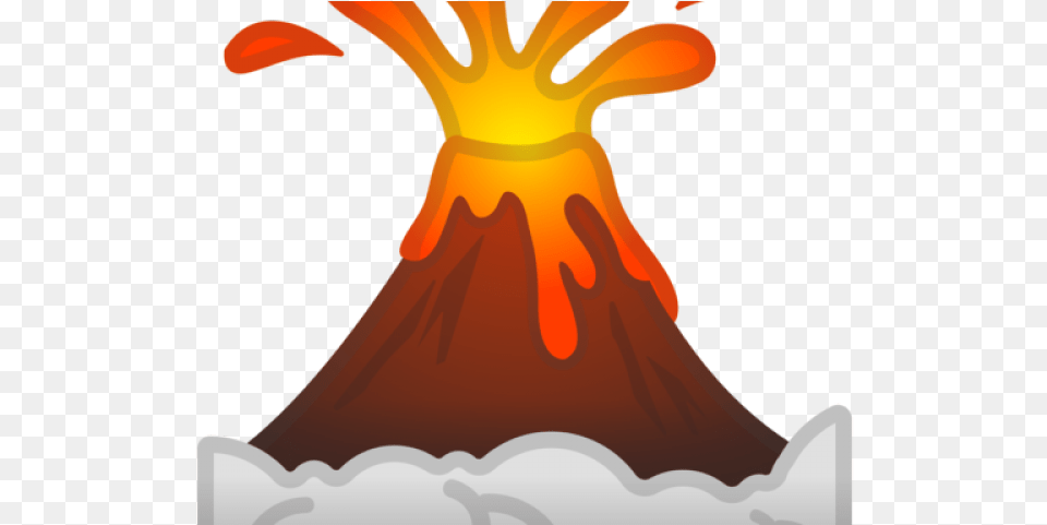 Drawn Volcano Emoji Volcano Icon, Eruption, Mountain, Nature, Outdoors Png Image