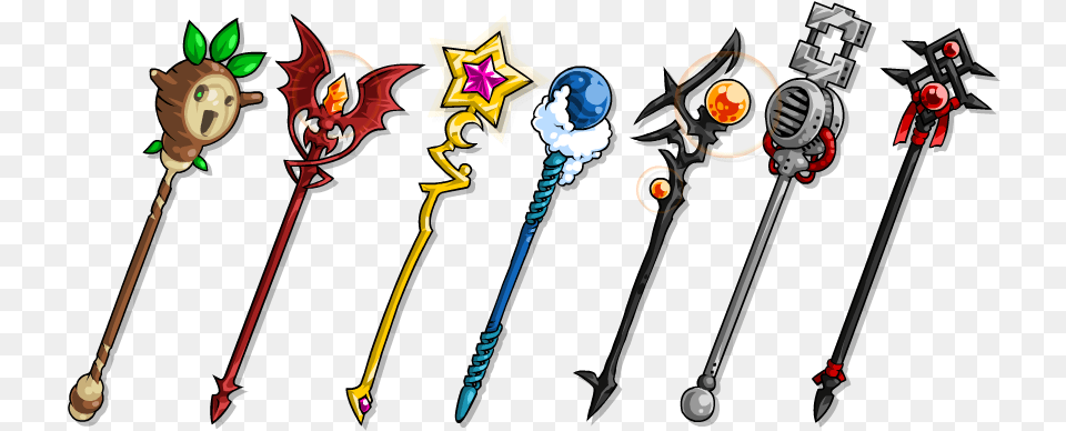 Drawn Weapon Staff Weapon Epic Battle Fantasy 5 Weapons, Sword, Wand Free Transparent Png